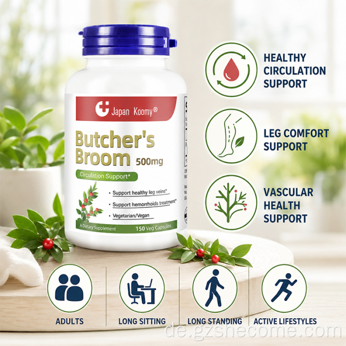 Shecome Butchers Broom Kapseln Hämorrhoiden Gesundheit